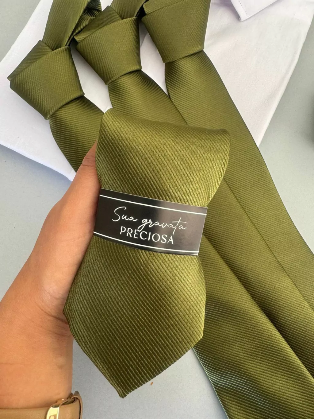 Gravata verde esmeralda