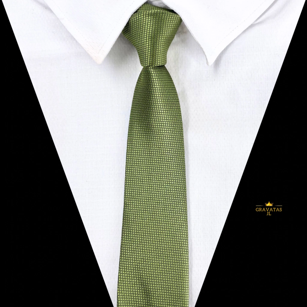 Gravata verde poliéster