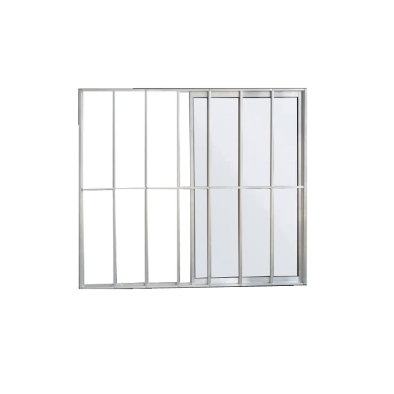 Janela de vidro com grade para quarto