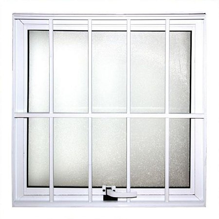 Janela de vidro com grade para quarto