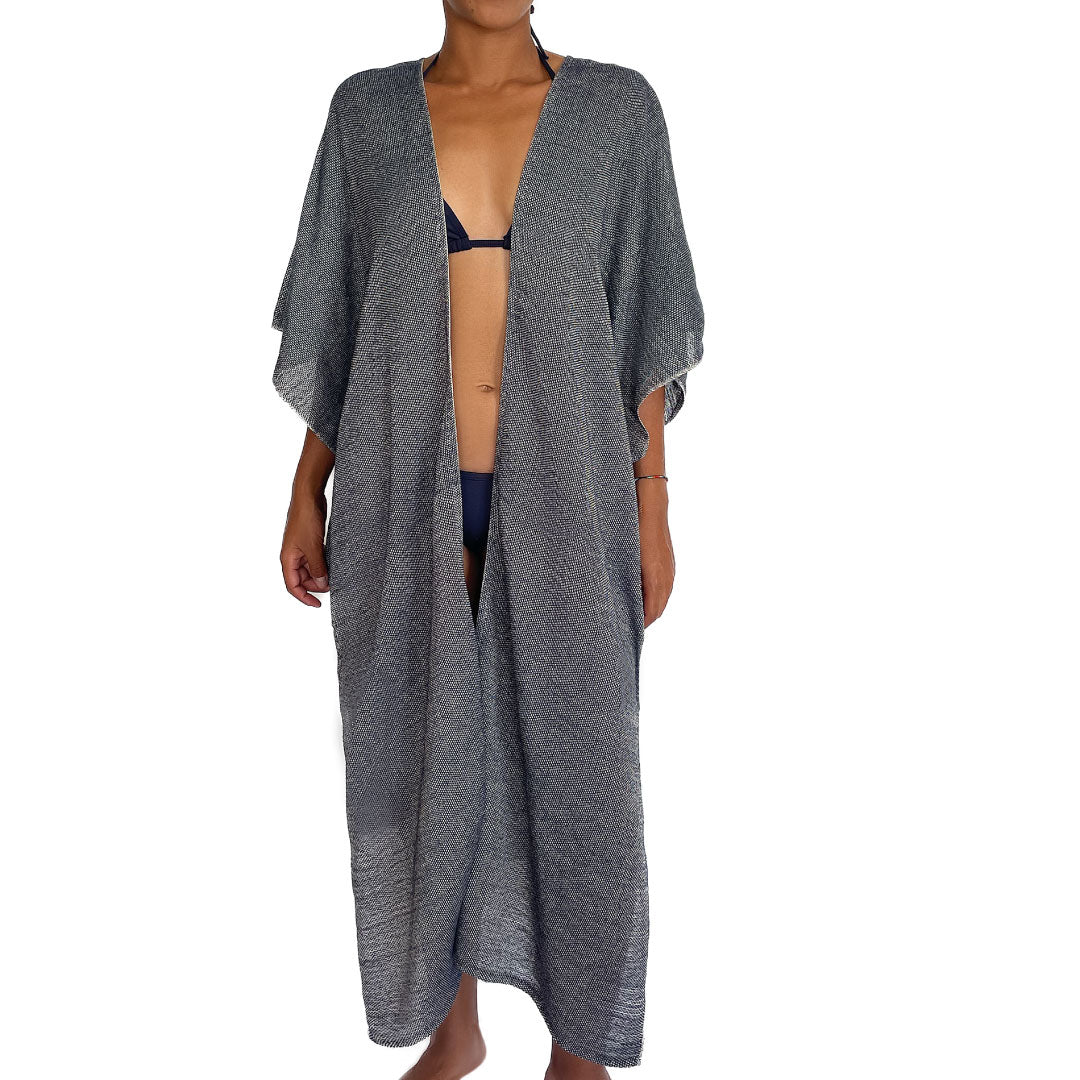 preço médio de um kaftan longo de seda
