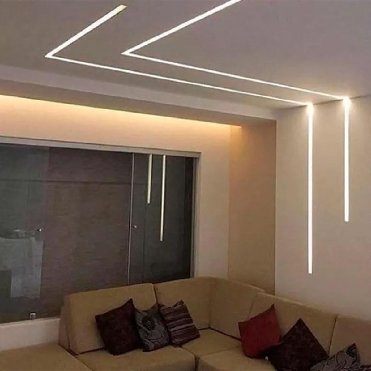 Perfis de LED para gesso (efeito moderno e linear)