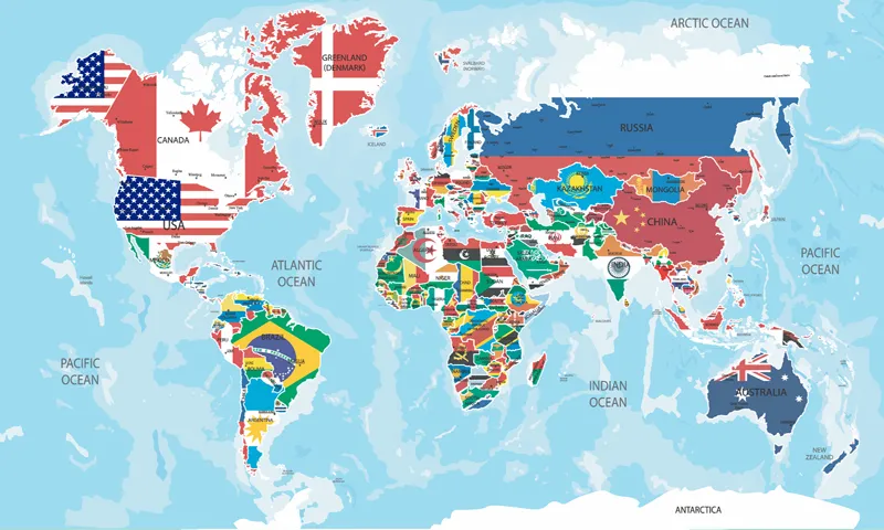 mapa politico do mundo com todos os paises