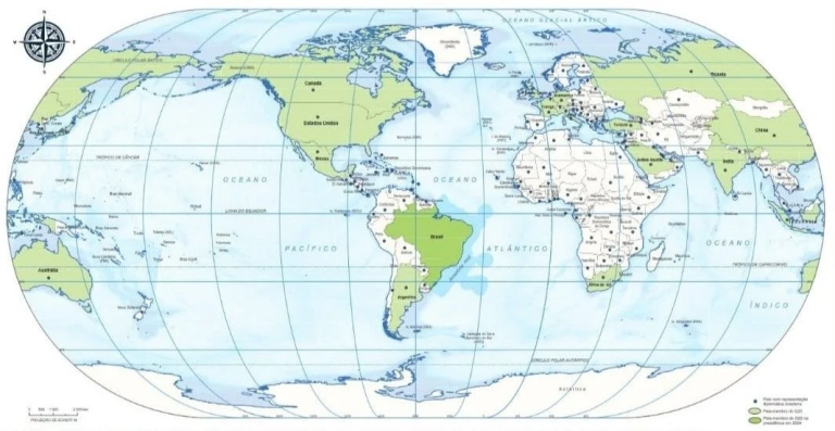 mapa mundi com nomes dos paises atualizado 2026