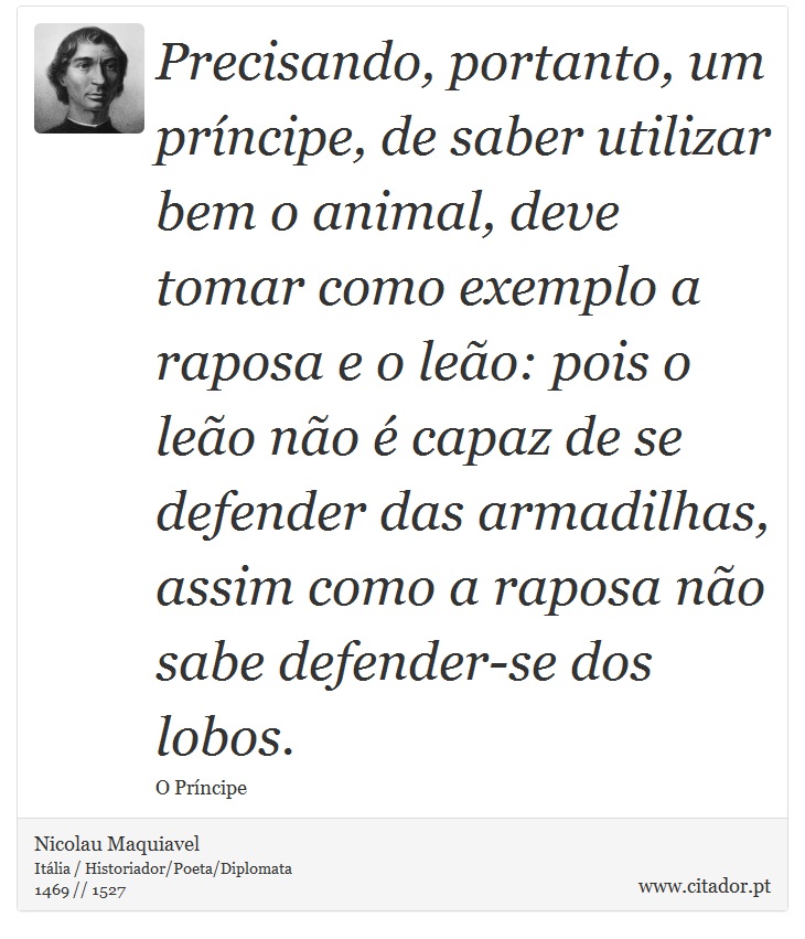 citações de maquiavel sobre liderança