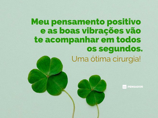 mensagem de cirurgia