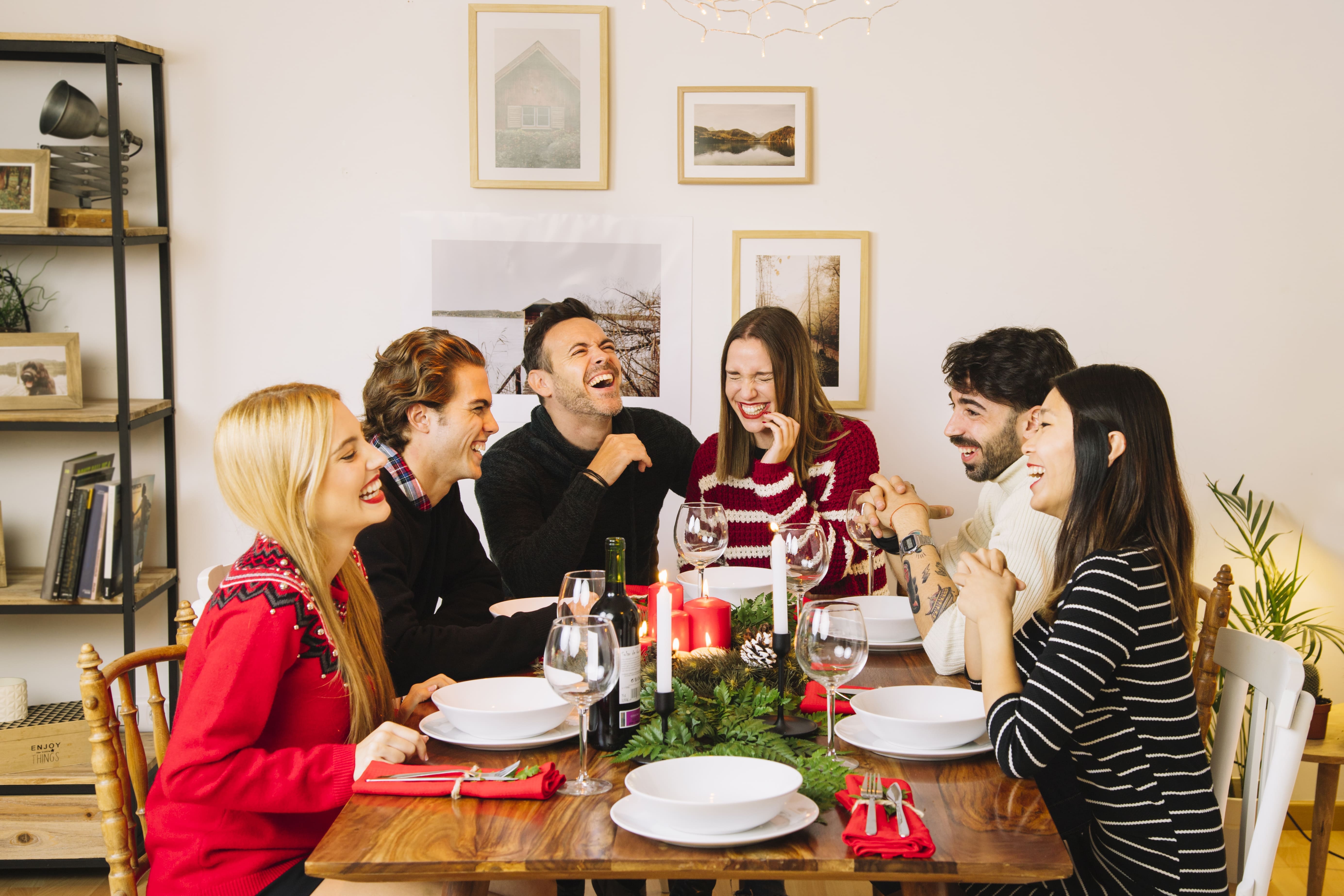mesa posta infantil almoço família
