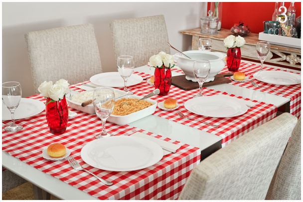 mesa posta rústica almoço família