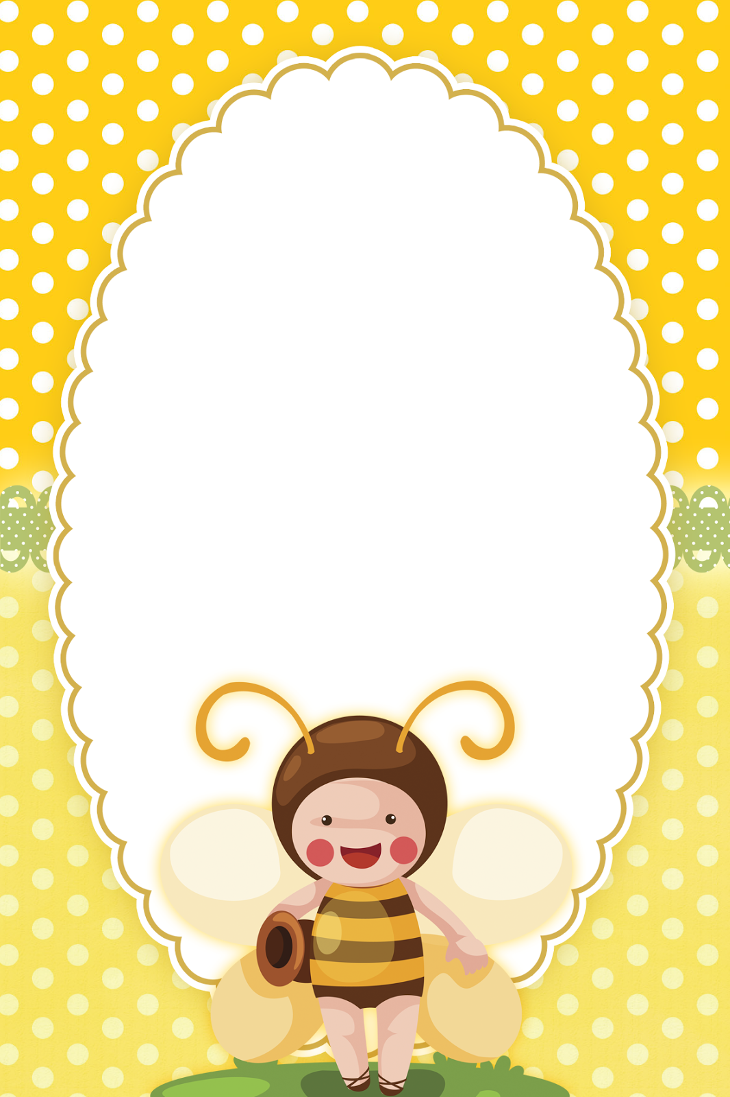 convite abelhinha para imprimir e editar