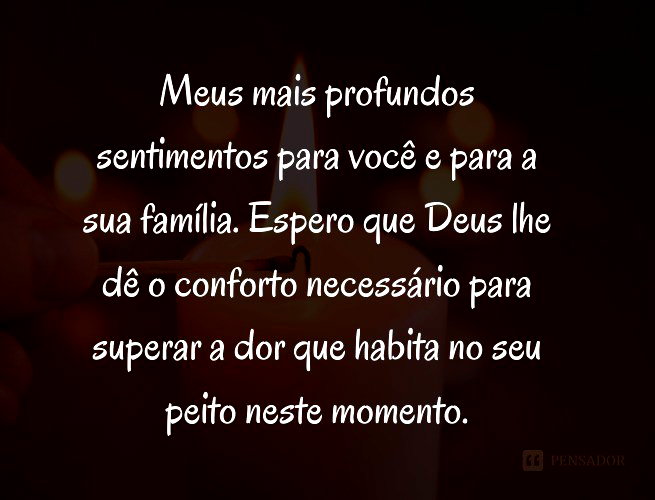 condolências amiga