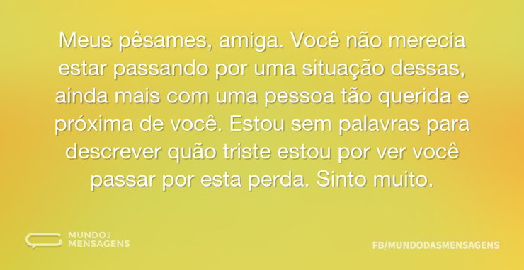 meus sentimentos amiga