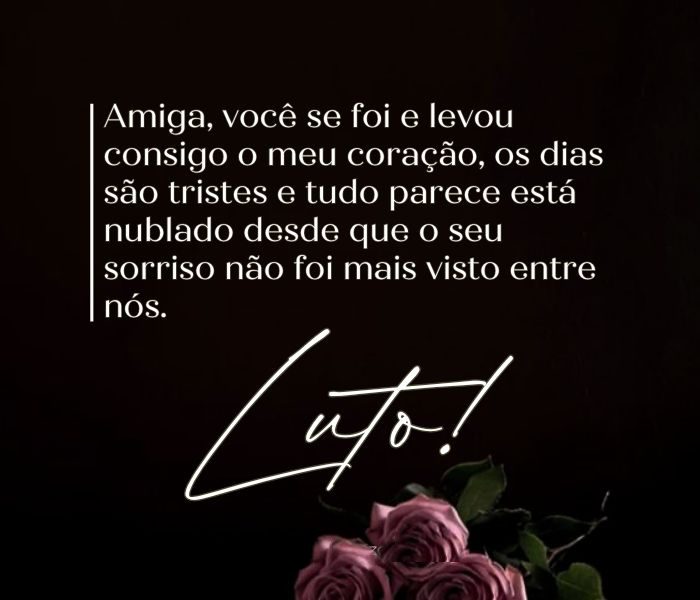 apoio a amiga em luto