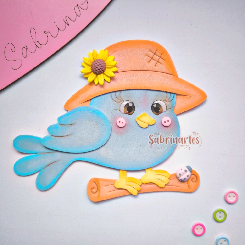 molde de pássaro para biscuit