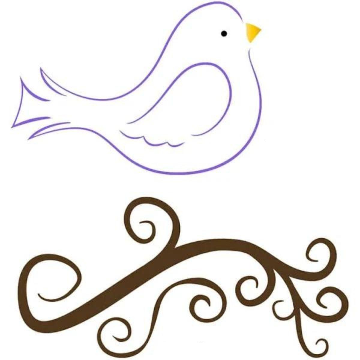 molde de pássaro para decoração de festa