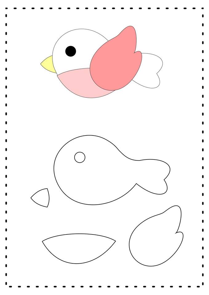 molde de pássaro para biscuit