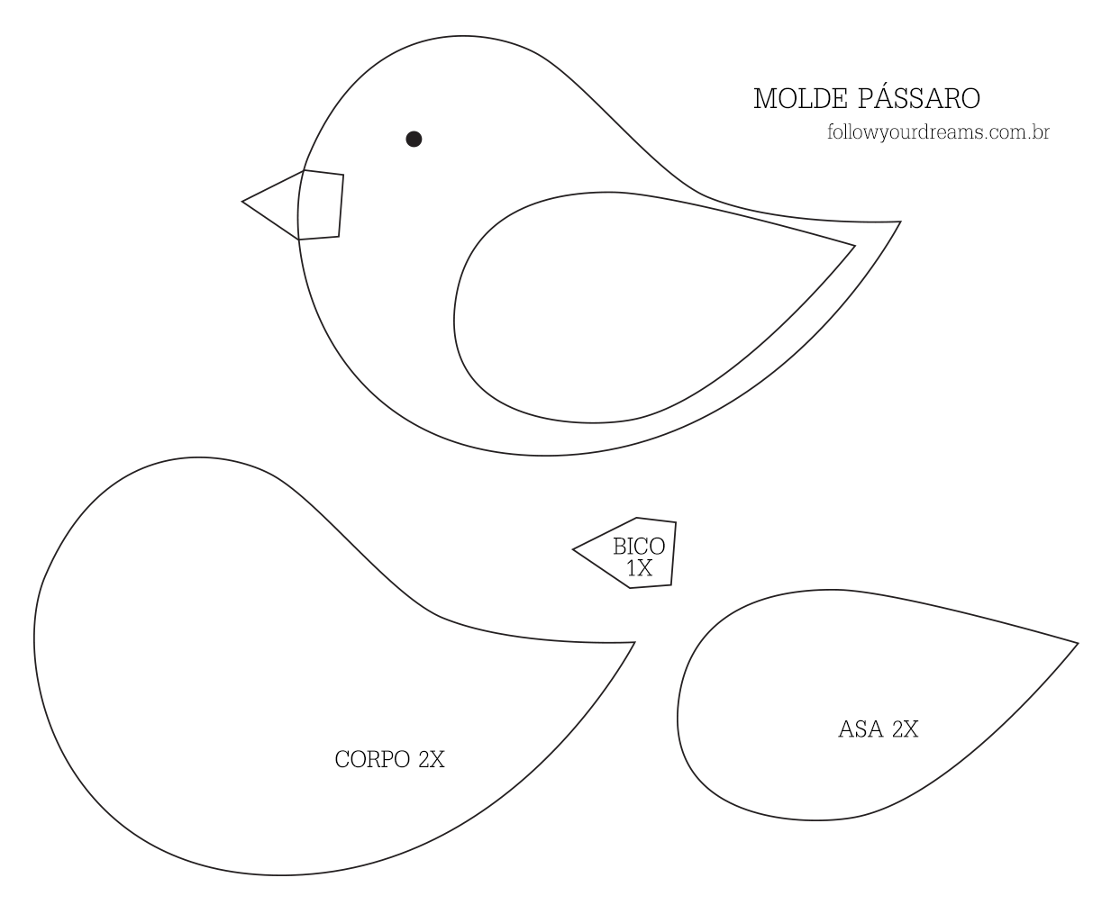 molde de pássaro para confeitaria