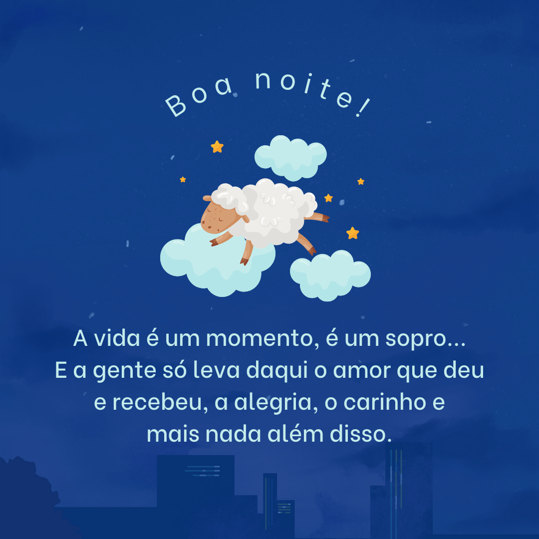 boa noite paz e tranquilidade