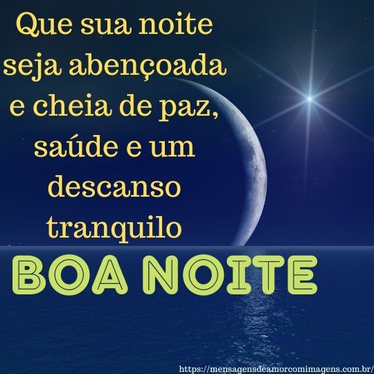 boa noite paz e tranquilidade