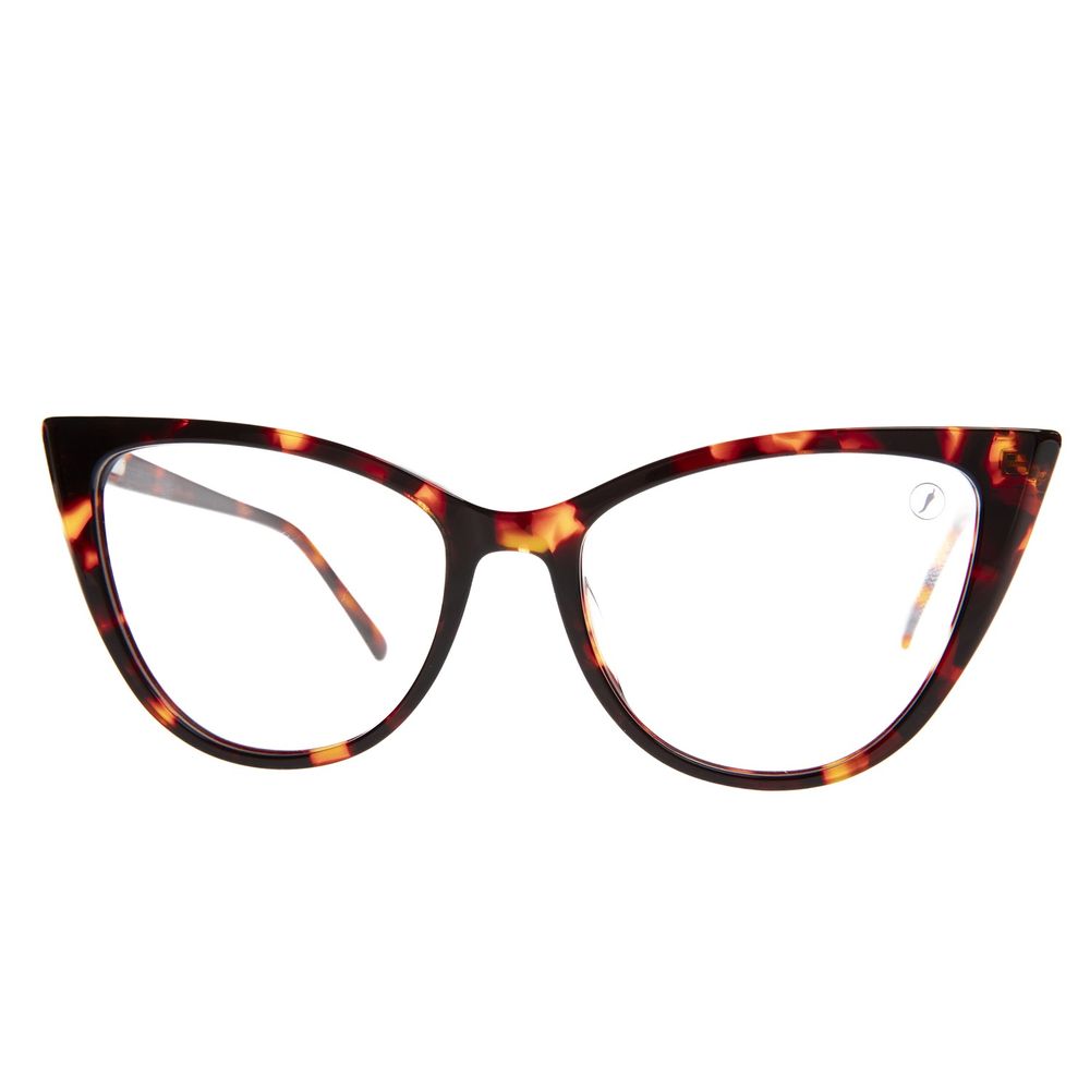 Óculos cat eye com armação grossa