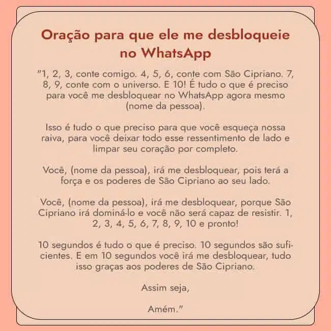 oracao para ele me mandar msg