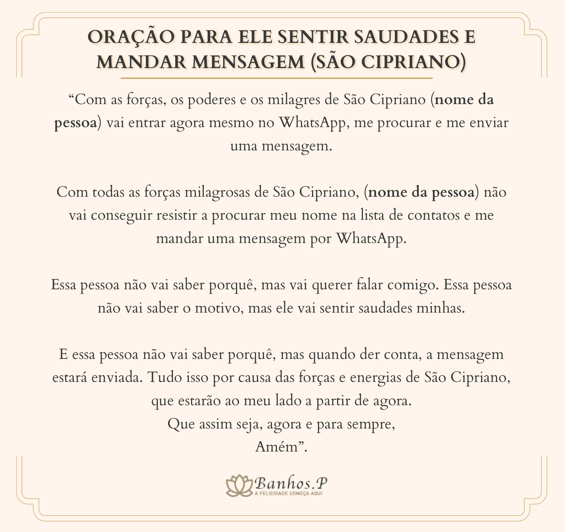 oração para ele mandar msg rápido e urgente