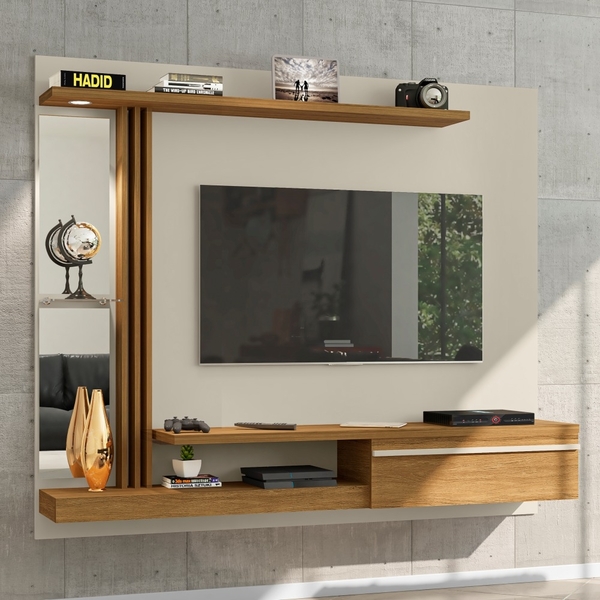 painel de tv com espelho
