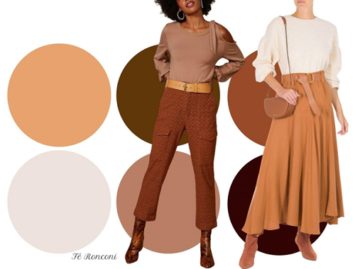 cartela de cores roupa