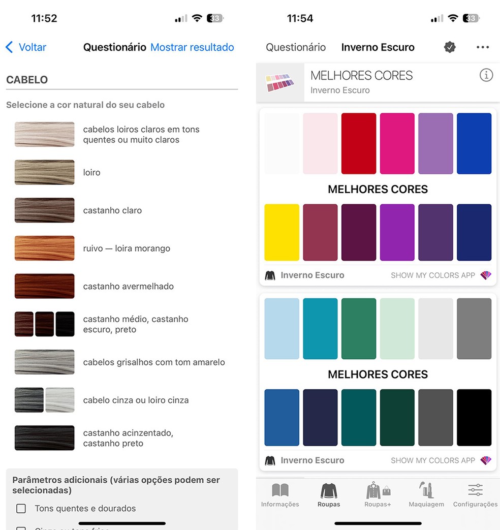 combinação de cores roupa