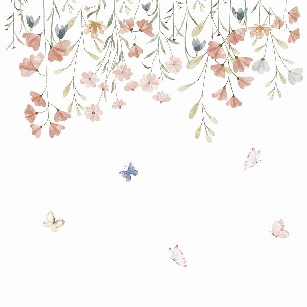 papel de parede borboleta minimalista
