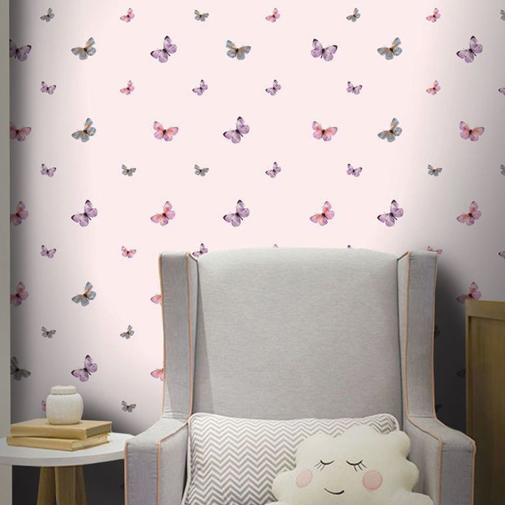 papel de parede borboleta vintage