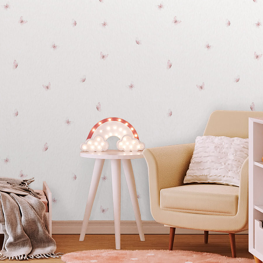papel de parede borboleta com flores