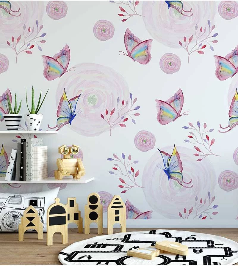papel de parede borboleta com paisagem