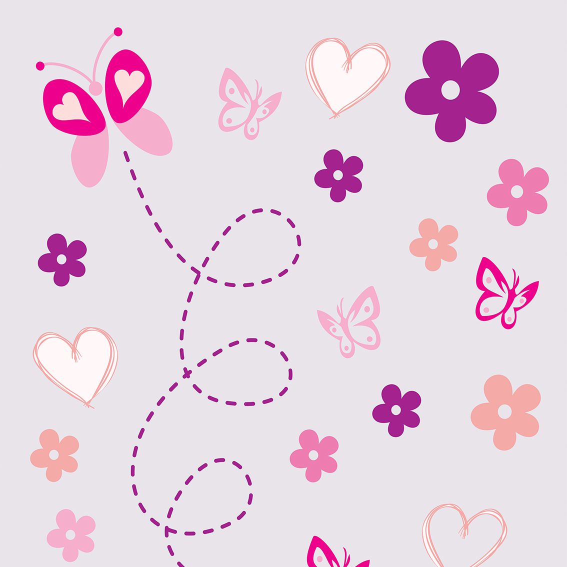 papel de parede borboleta rosa
