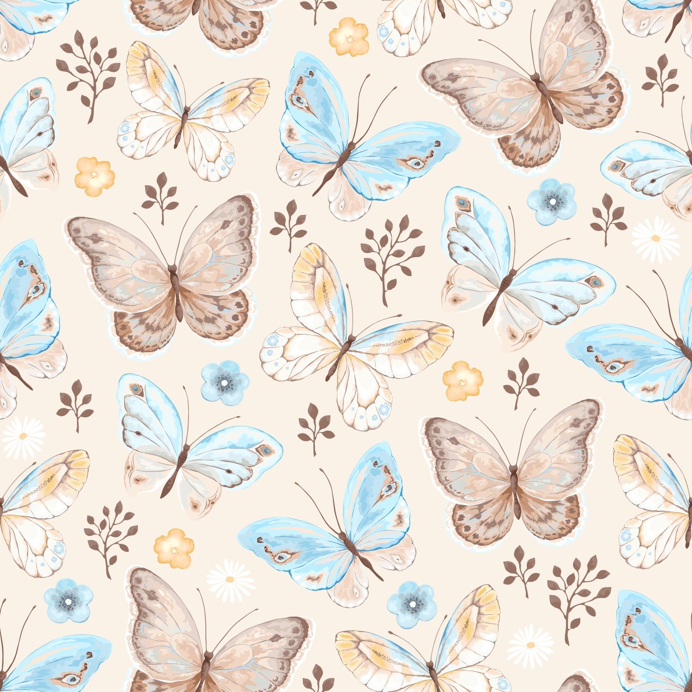 papel de parede borboleta 3d