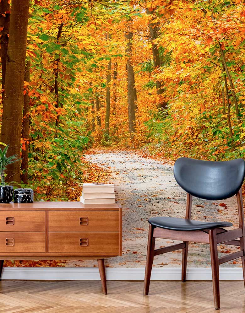 papel de parede outono decoração