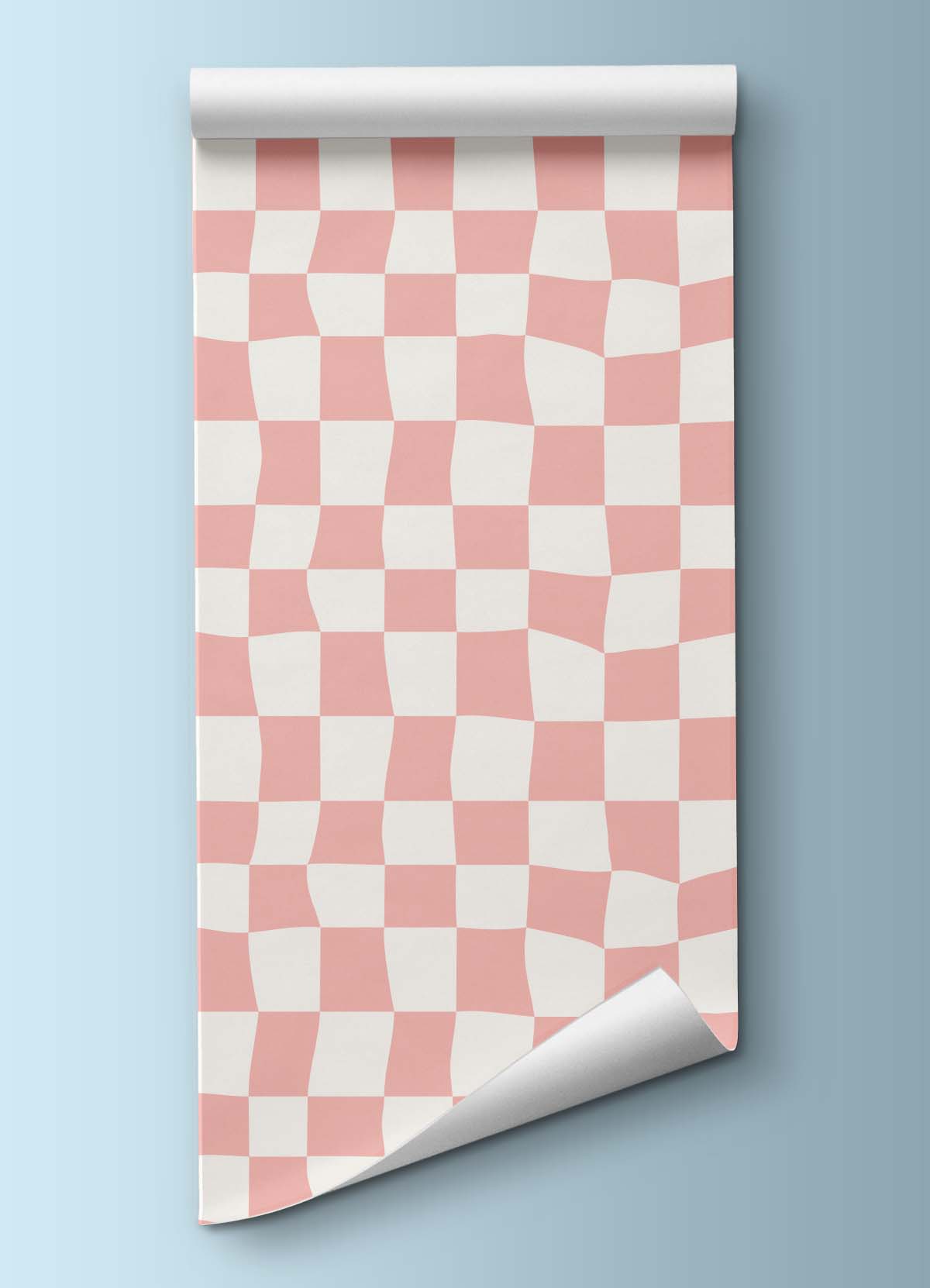 papel de parede quadriculado rosa claro