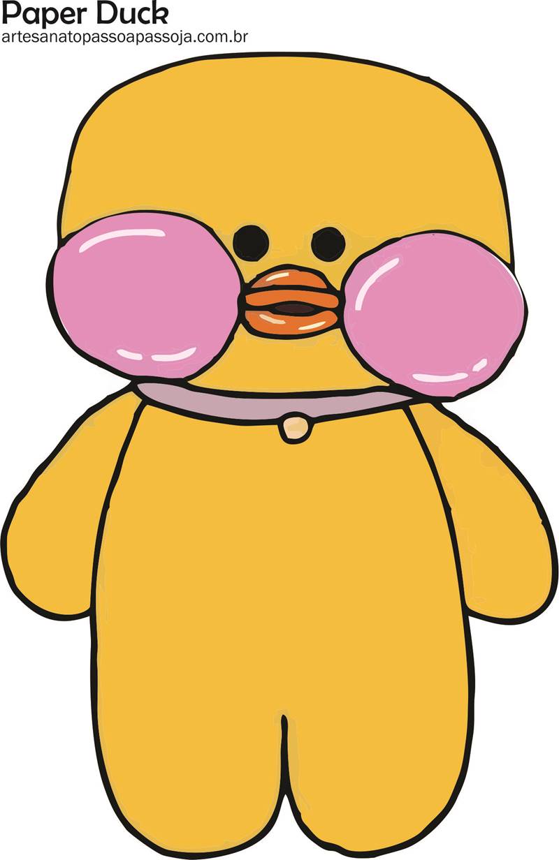 paper duck baby para imprimir e colorir
