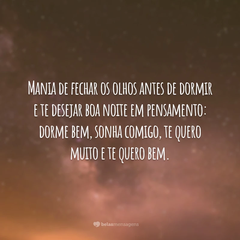 frase para desejar boa noite