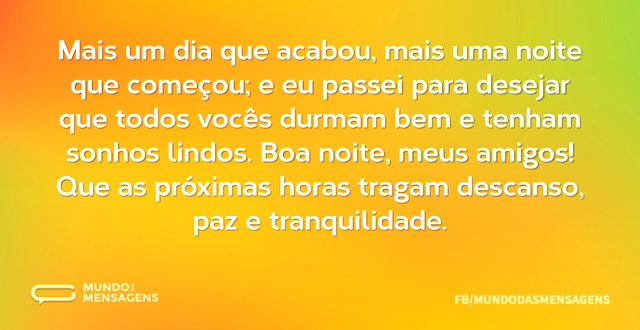 desejar boa noite com carinho