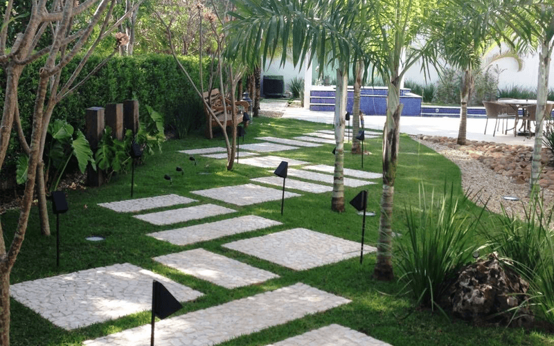 jardim de pedra decoração