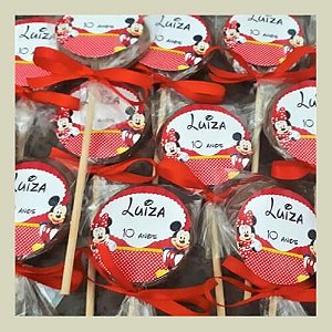 Pirulito de chocolate personalizado para batizado