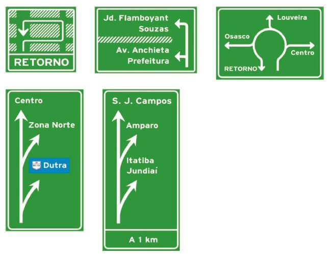 cores placas de transito brasil