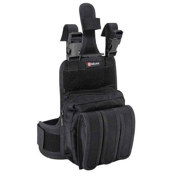 Pochete de perna feminina preta