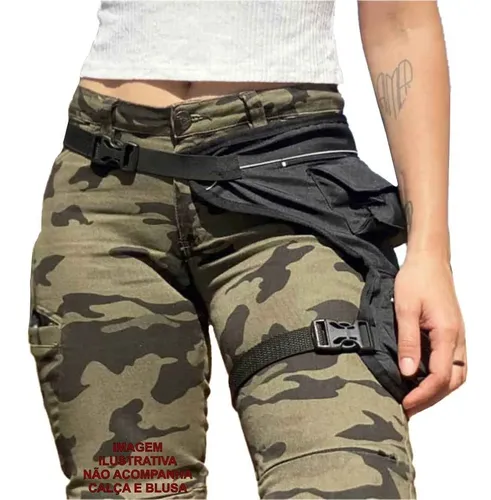 Pochete de perna feminina impermeável