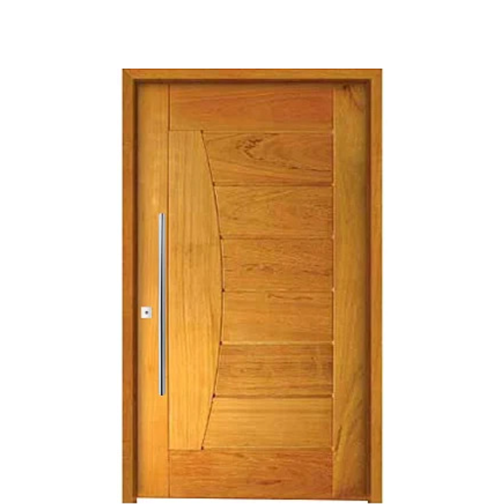 Porta pivotante de madeira para hall de entrada