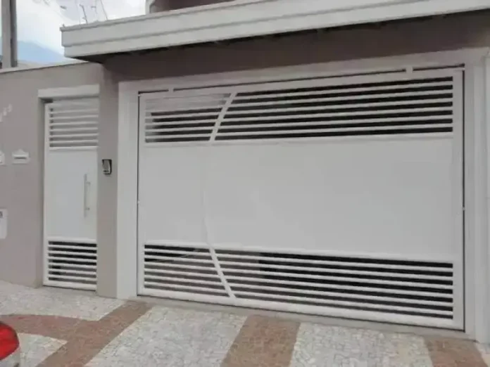 ideias criativas de portão de grade para casas modernas
