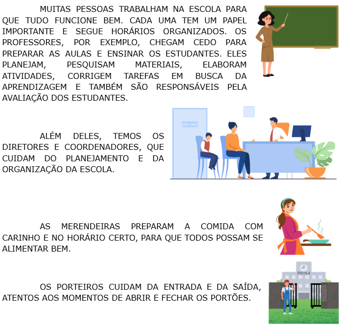 aprendendo sobre profissões escolares