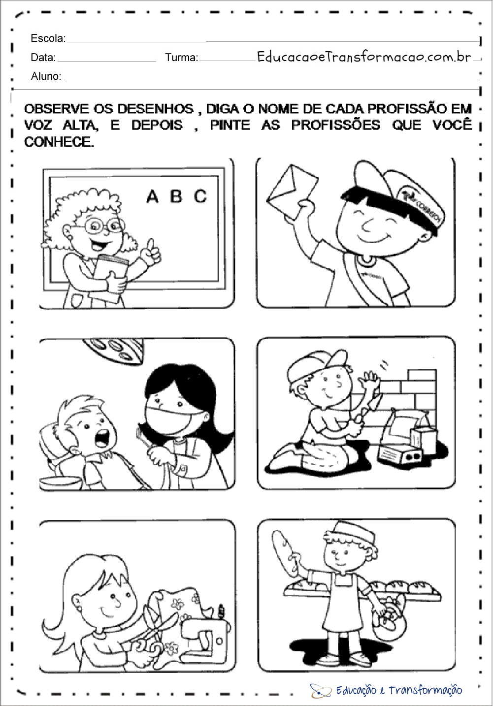 conhecendo os trabalhadores da escola