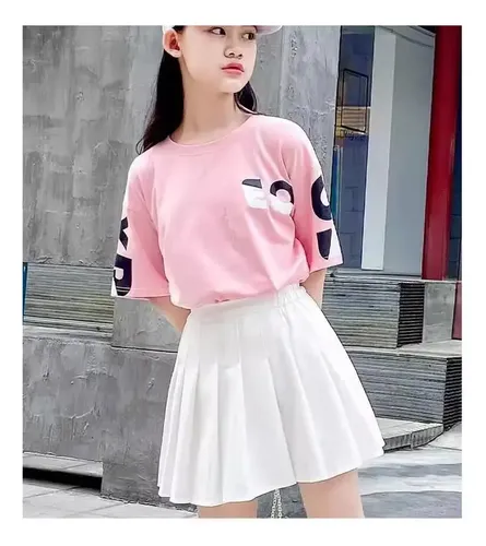 saia branca curta infantil