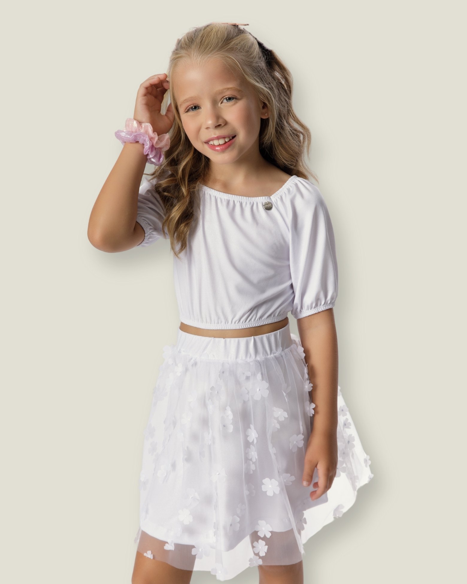 saia branca para bebê